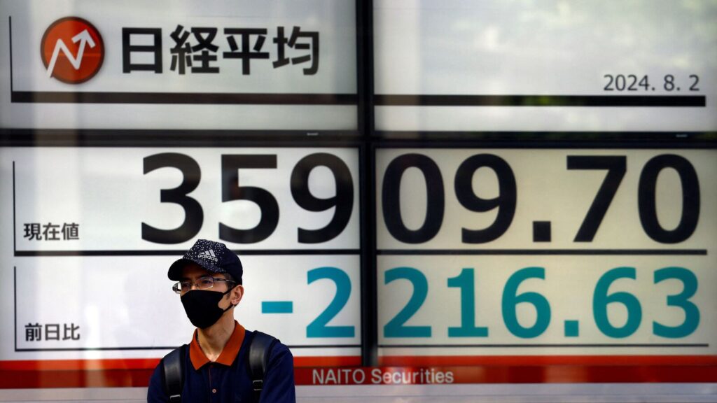 Japan’s Nikkei 225 index crashes 7%, yen rallies as US recession concerns shake global markets | Stock Market News